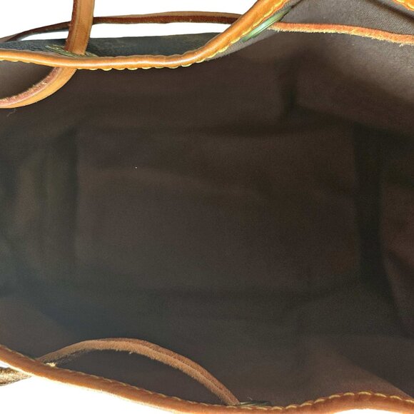 LOUIS VUITTON BROWN MONOGRAM NOE DRAWSTRING BUCKET BAG - Picture 12 of 16